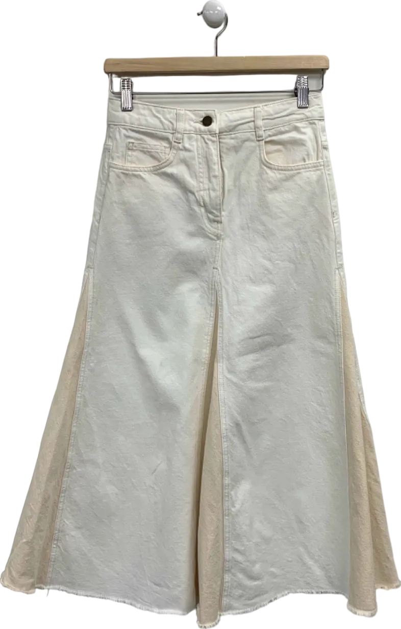ME   EM White Contrast Cotton skirt UK 6