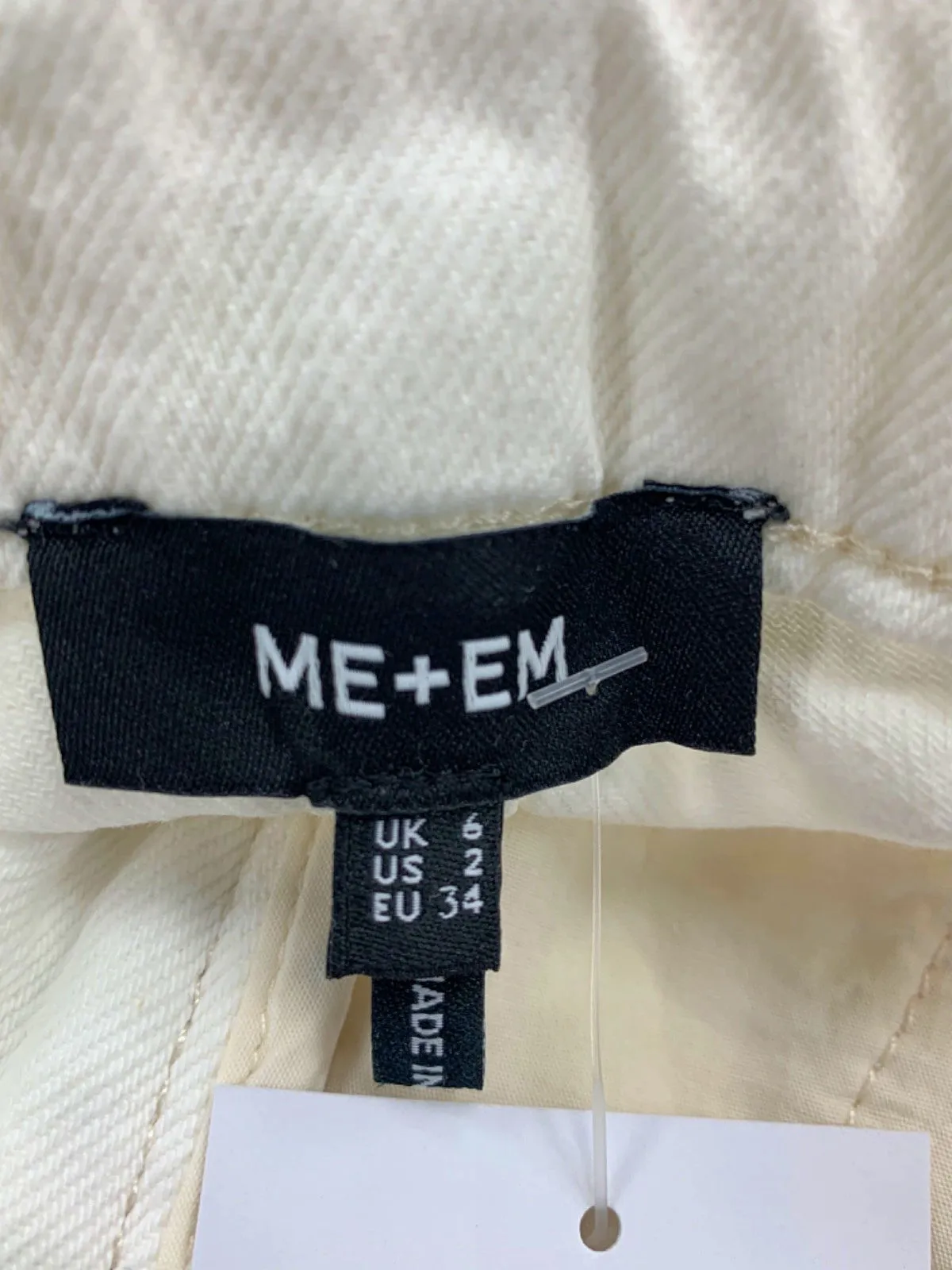 ME   EM White Contrast Cotton skirt UK 6