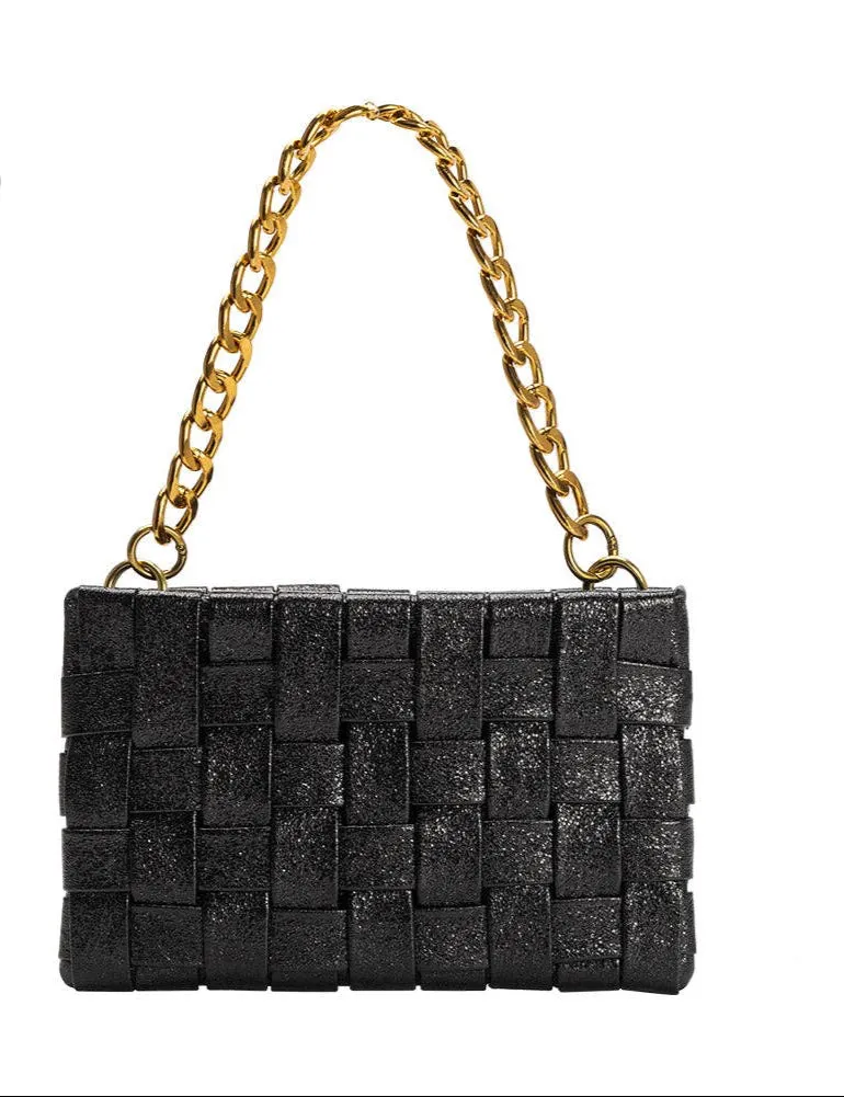 Mimie Onyx Metallic Recycled Vegan Crossbody Bag