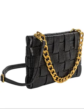 Mimie Onyx Metallic Recycled Vegan Crossbody Bag