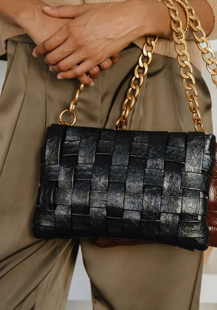 Mimie Onyx Metallic Recycled Vegan Crossbody Bag