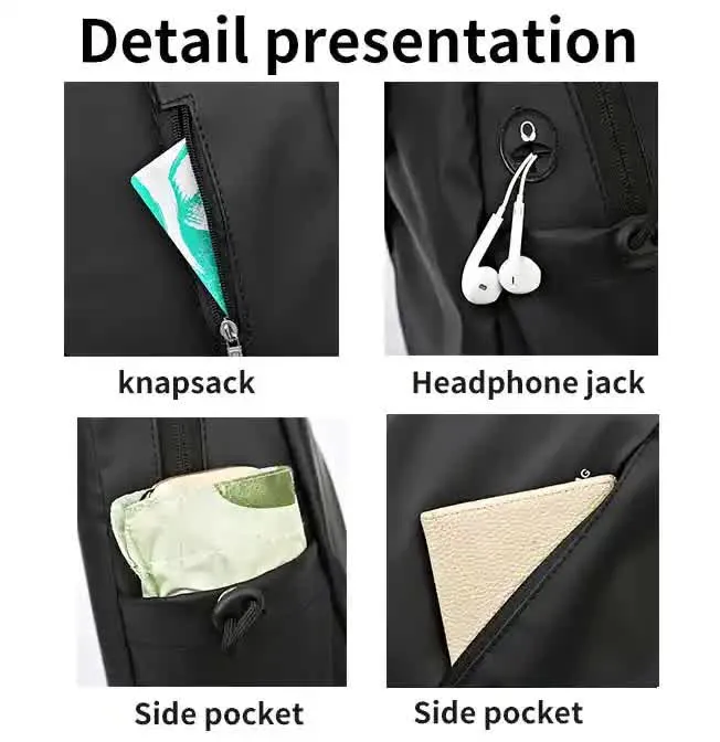 Multifunctional Crossbody Chest Bag | Stylish and Practical Shoulder Backpack for Everyday Use (Black)