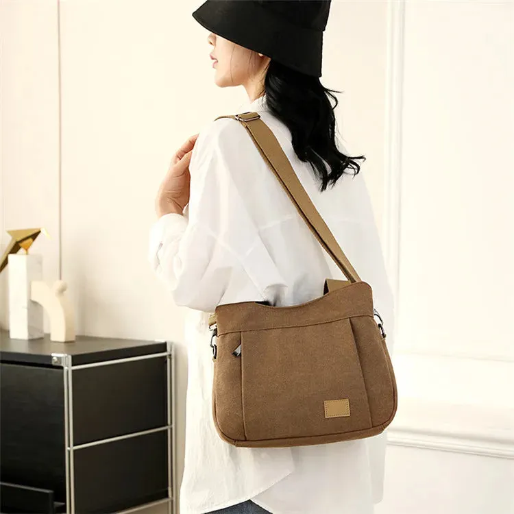 New Women's Canvas Shoulder Bag – Stylish Crossbody and Top-Handle Tote for Everyday Use