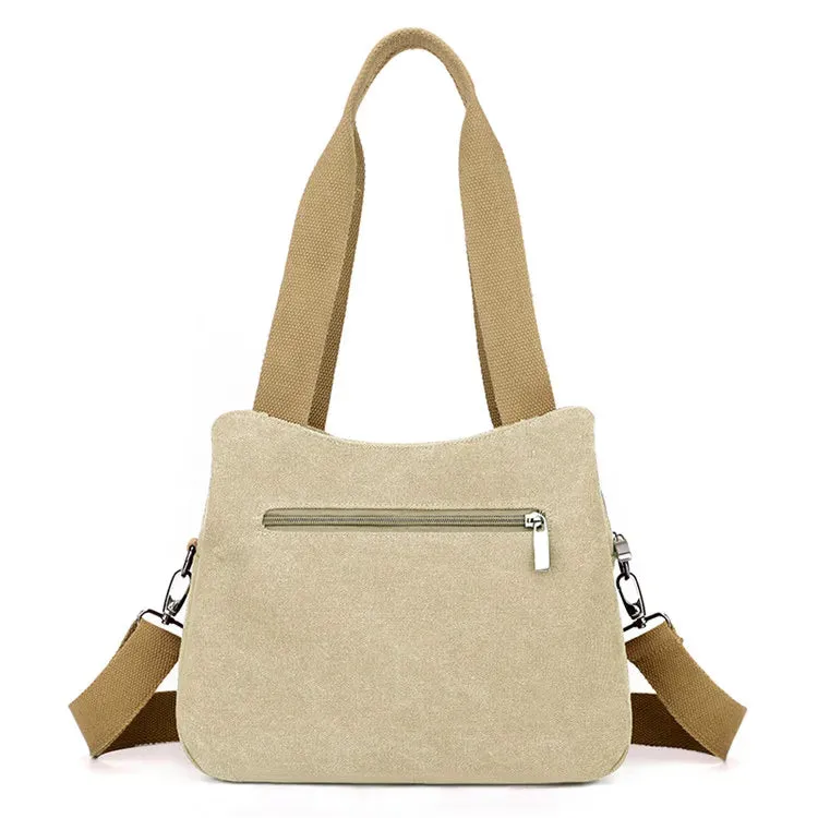 New Women's Canvas Shoulder Bag – Stylish Crossbody and Top-Handle Tote for Everyday Use