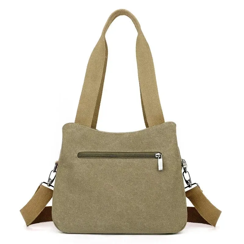 New Women's Canvas Shoulder Bag – Stylish Crossbody and Top-Handle Tote for Everyday Use