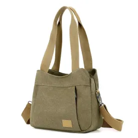 New Women's Canvas Shoulder Bag – Stylish Crossbody and Top-Handle Tote for Everyday Use