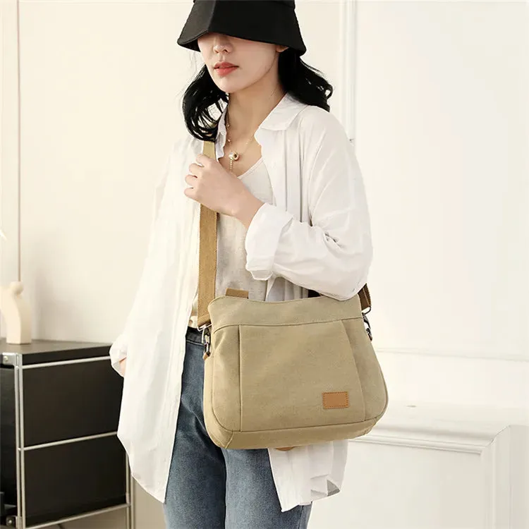 New Women's Canvas Shoulder Bag – Stylish Crossbody and Top-Handle Tote for Everyday Use