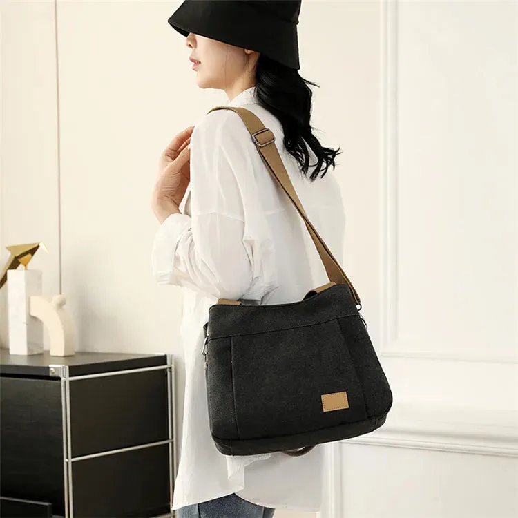 New Women's Canvas Shoulder Bag – Stylish Crossbody and Top-Handle Tote for Everyday Use