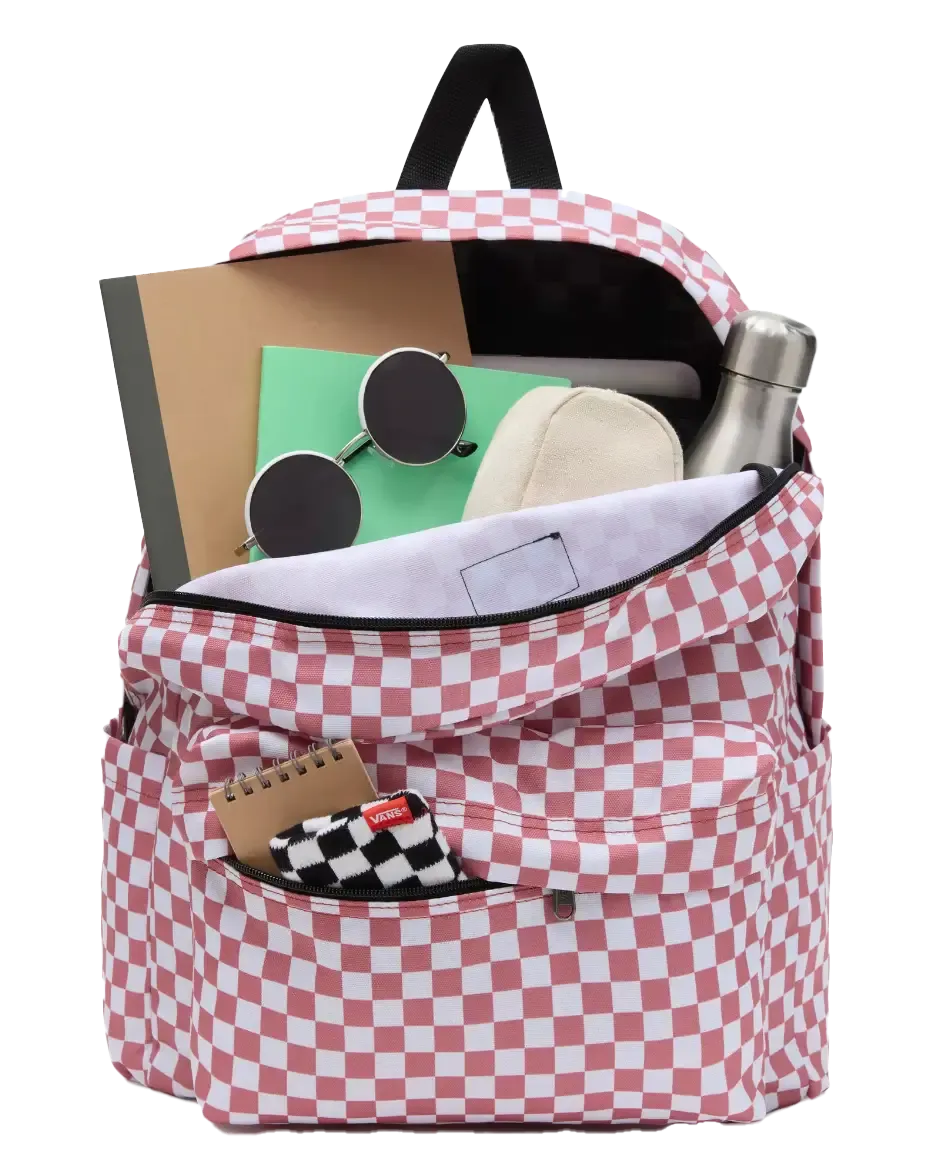 Old Skool Check Backpack in Withered Rose