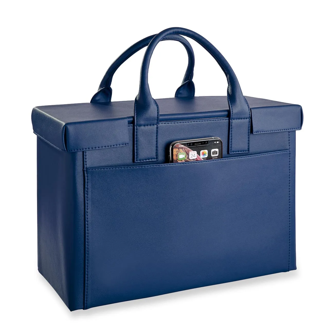 Portable File Tote Office Ensemble with Lid and Folders