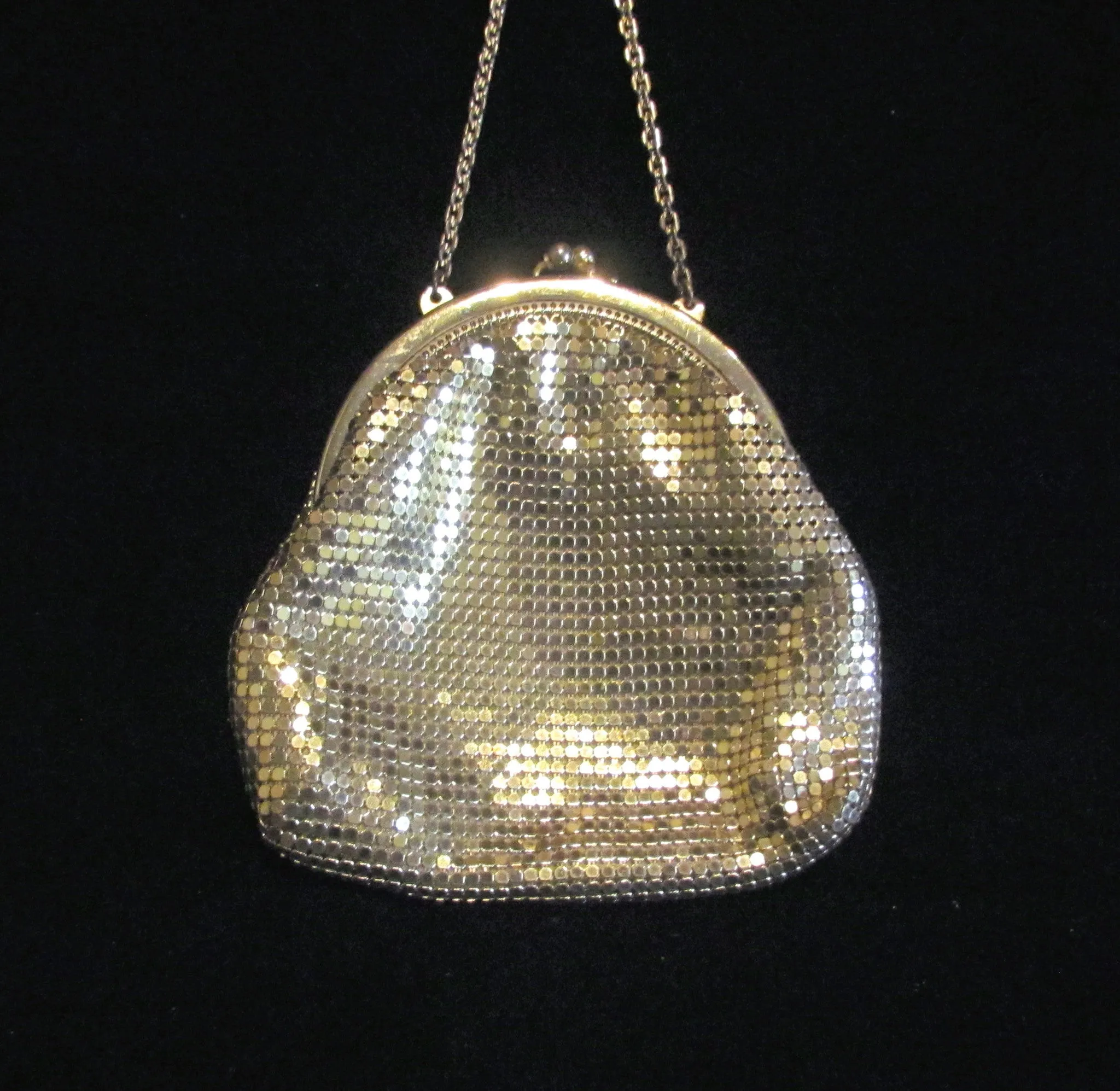 Silver Mesh Whiting & Davis Purse Formal Wedding Bridal Handbag Excellent Condition