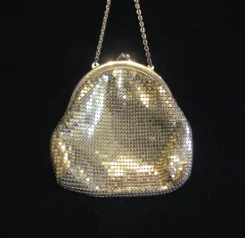 Silver Mesh Whiting & Davis Purse Formal Wedding Bridal Handbag Excellent Condition