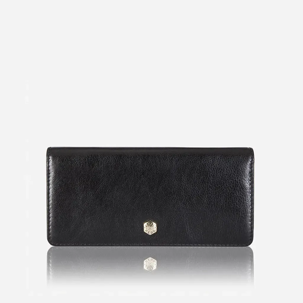 Sleek Black Leather Multi-Compartment Handbag for the Busy Professional