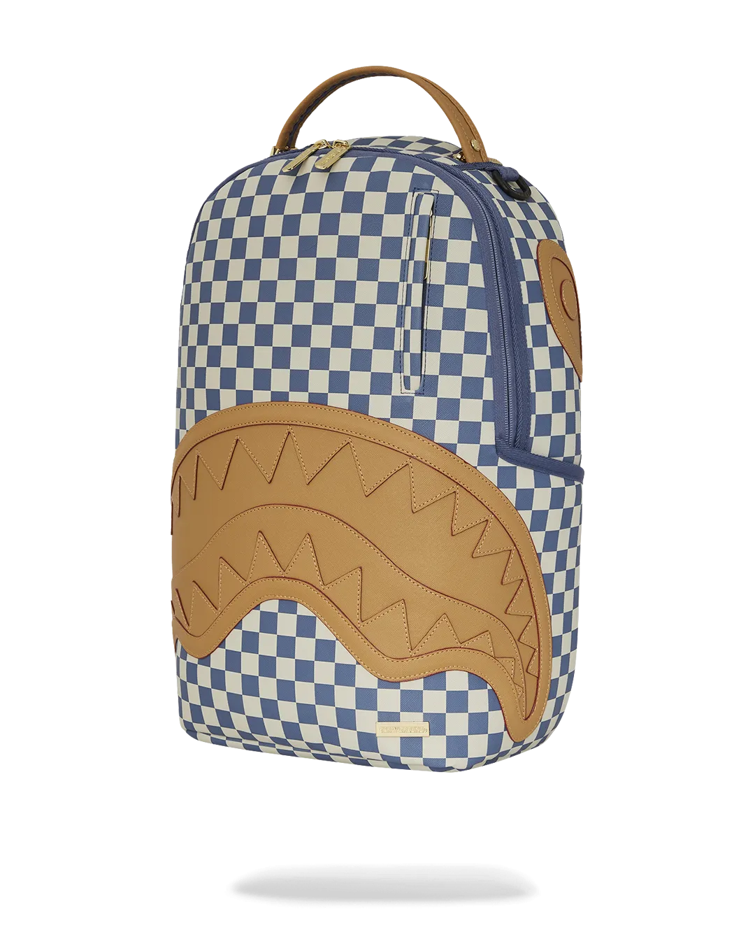 Sprayground Letter Checkers Backpack - Blue / Cream