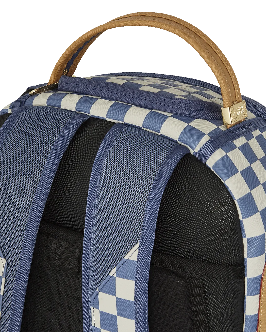 Sprayground Letter Checkers Backpack - Blue / Cream