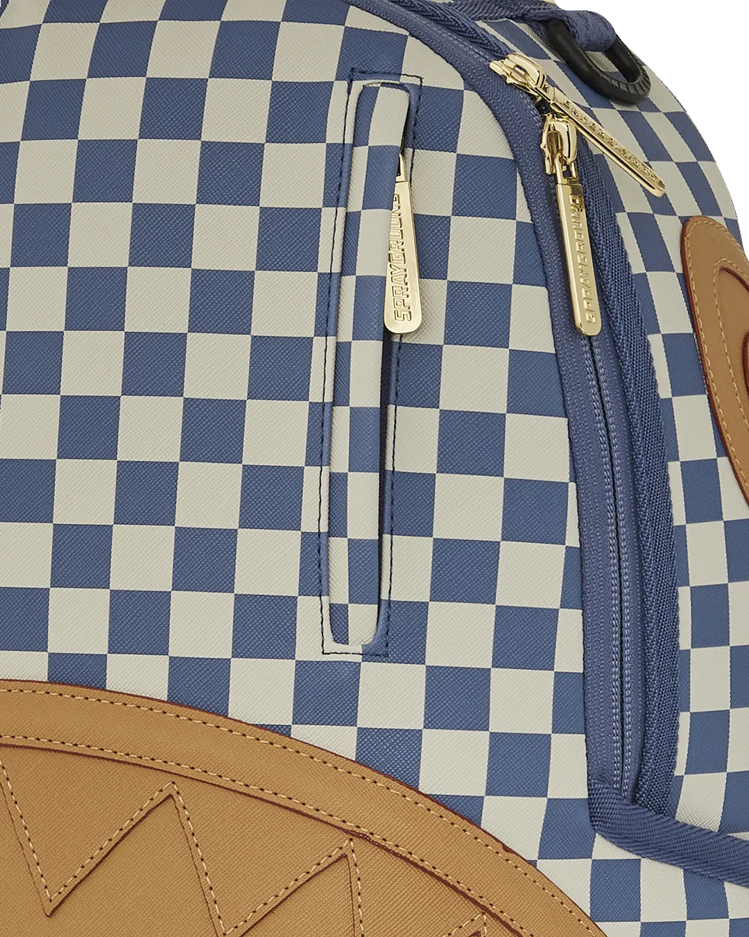 Sprayground Letter Checkers Backpack - Blue / Cream