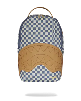 Sprayground Letter Checkers Backpack - Blue / Cream