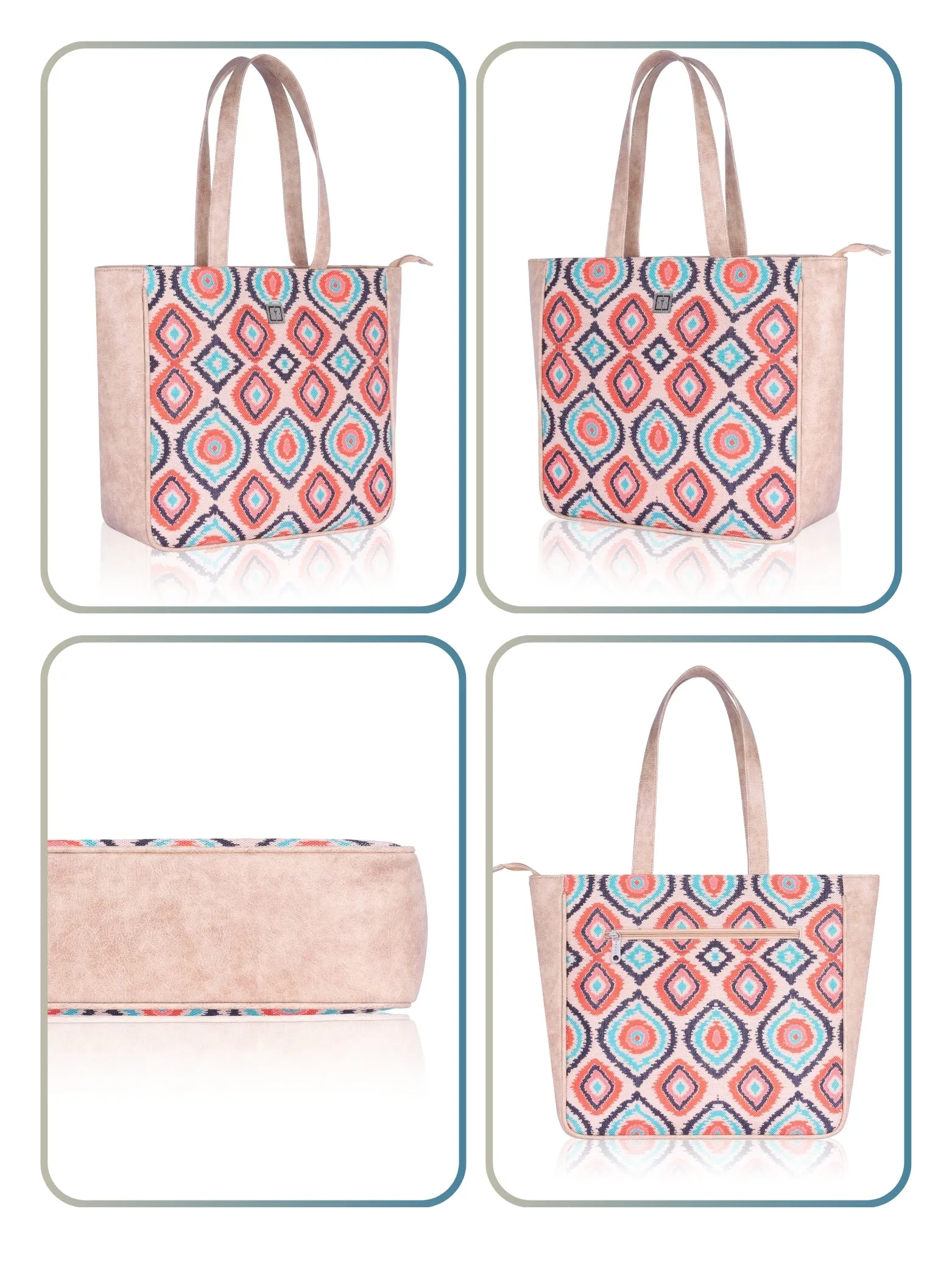 Texas Mirage Designer Big Tote Bag | Stylish & Functional Handcrafted Shoulder Bag for Mothers & Office Use | made from Jute