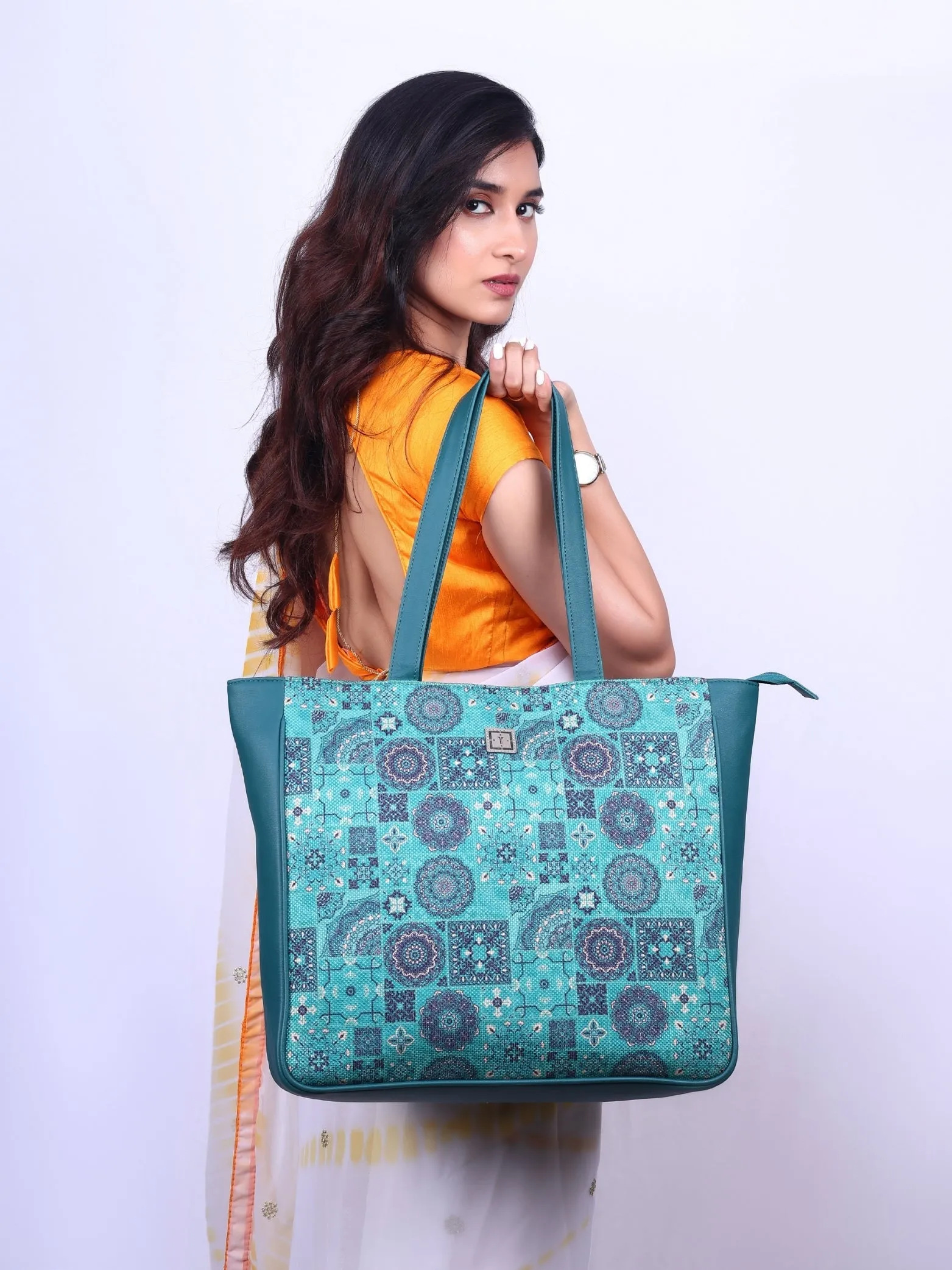 Texas Mirage Designer Big Tote Bag | Stylish & Functional Handcrafted Shoulder Bag for Mothers & Office Use | made from Jute