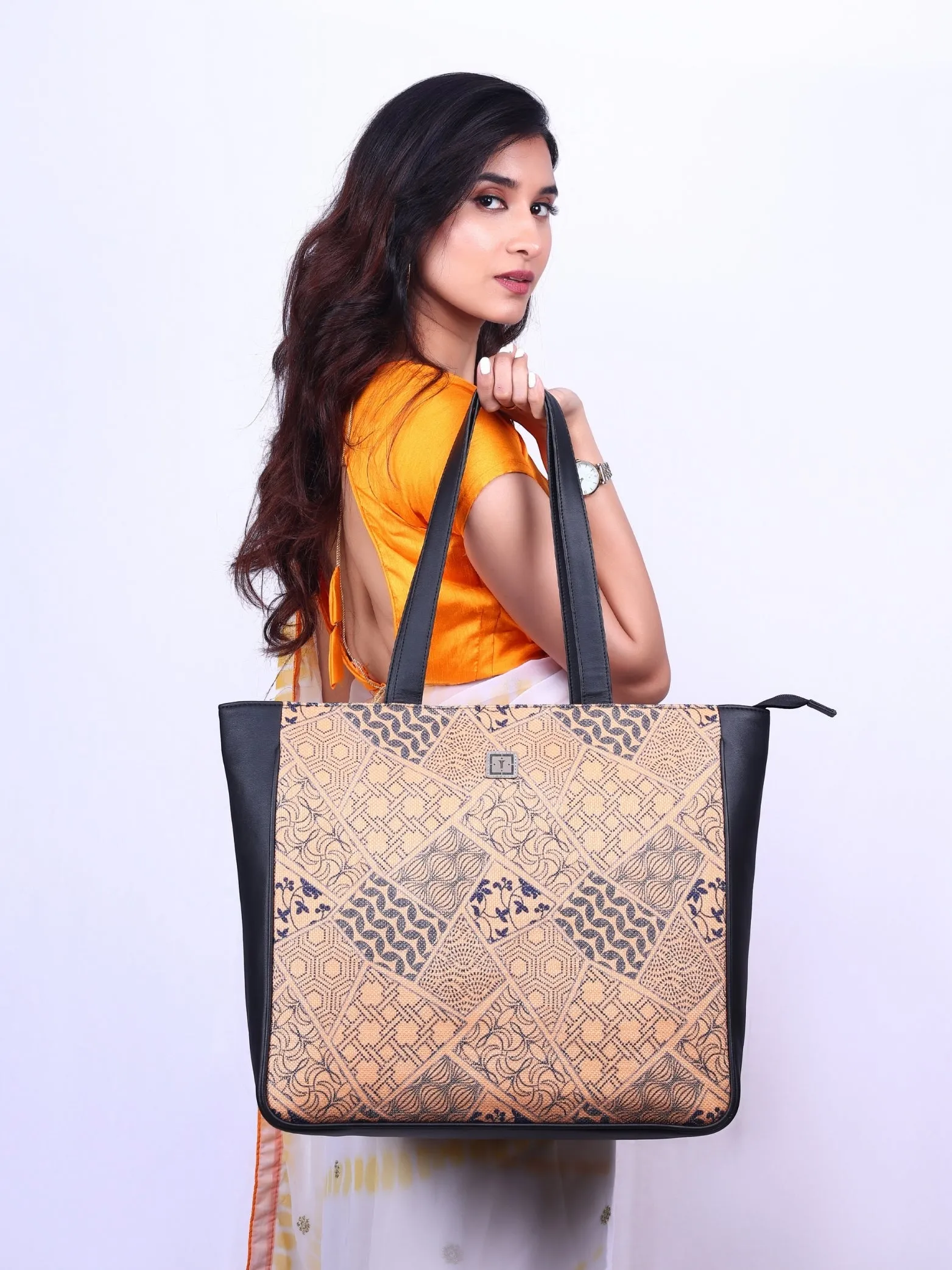 Texas Mirage Designer Big Tote Bag | Stylish & Functional Handcrafted Shoulder Bag for Mothers & Office Use | made from Jute