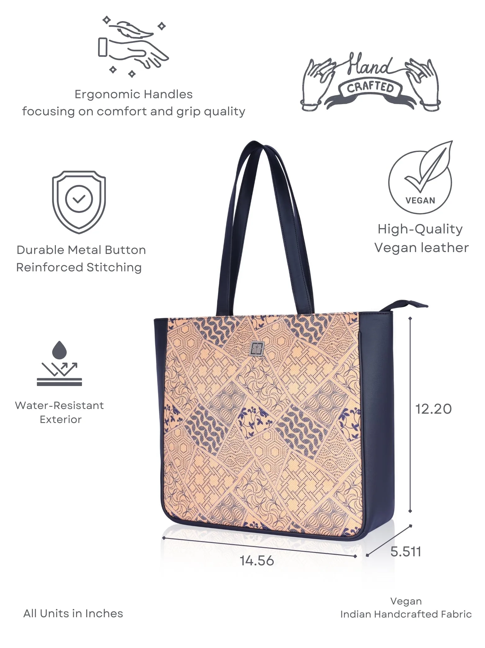 Texas Mirage Designer Big Tote Bag | Stylish & Functional Handcrafted Shoulder Bag for Mothers & Office Use | made from Jute