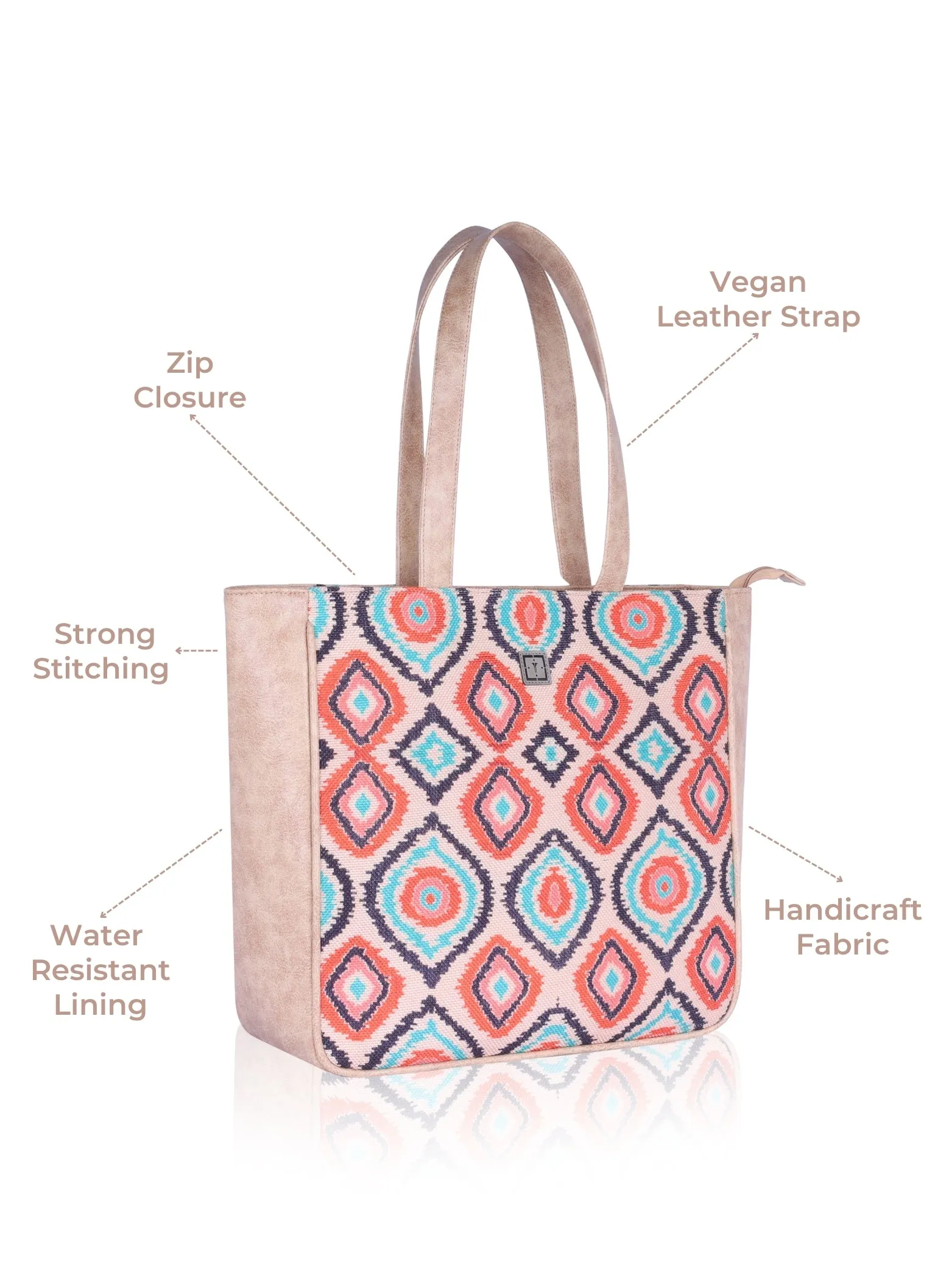 Texas Mirage Designer Big Tote Bag | Stylish & Functional Handcrafted Shoulder Bag for Mothers & Office Use | made from Jute