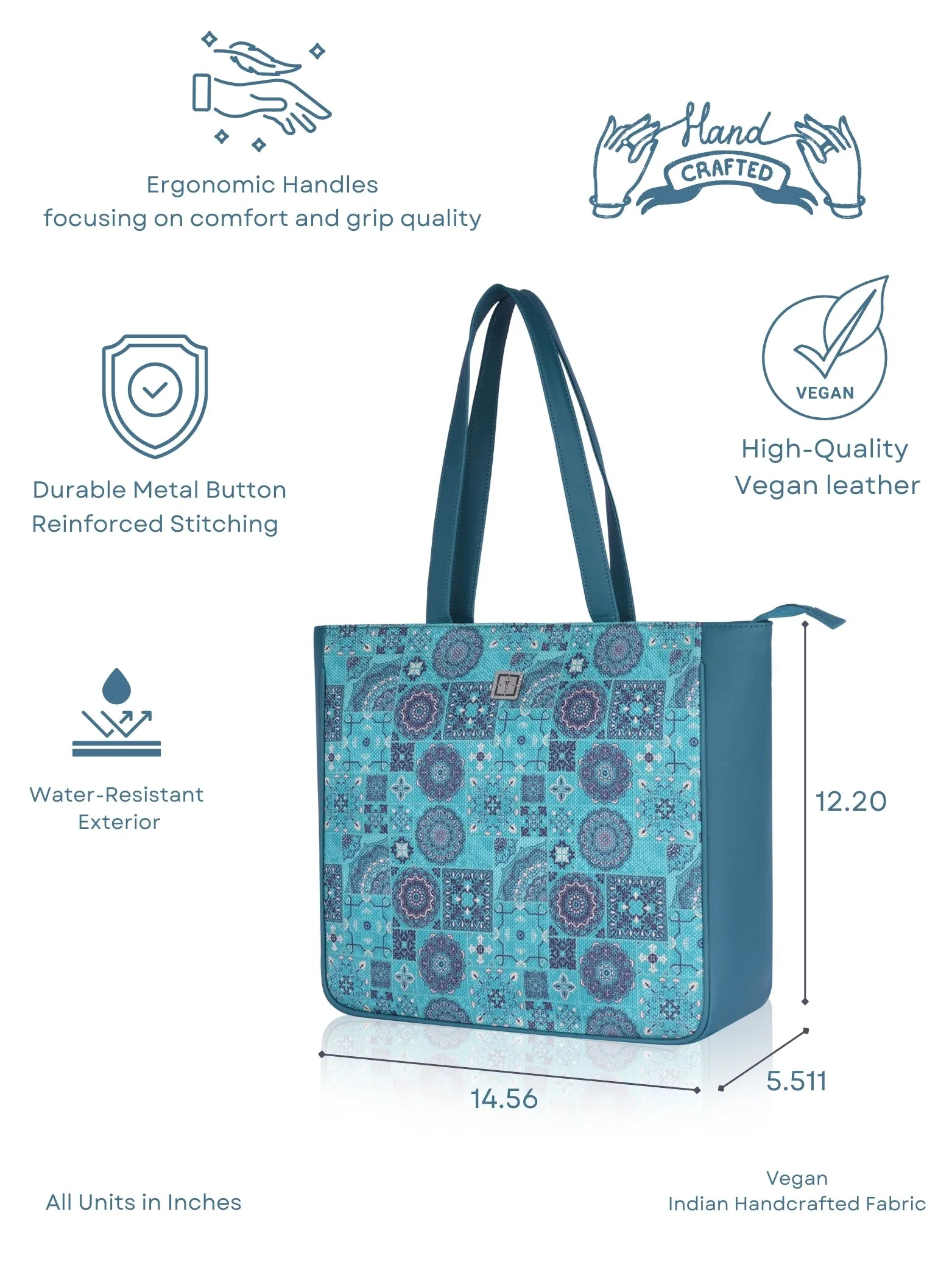 Texas Mirage Designer Big Tote Bag | Stylish & Functional Handcrafted Shoulder Bag for Mothers & Office Use | made from Jute