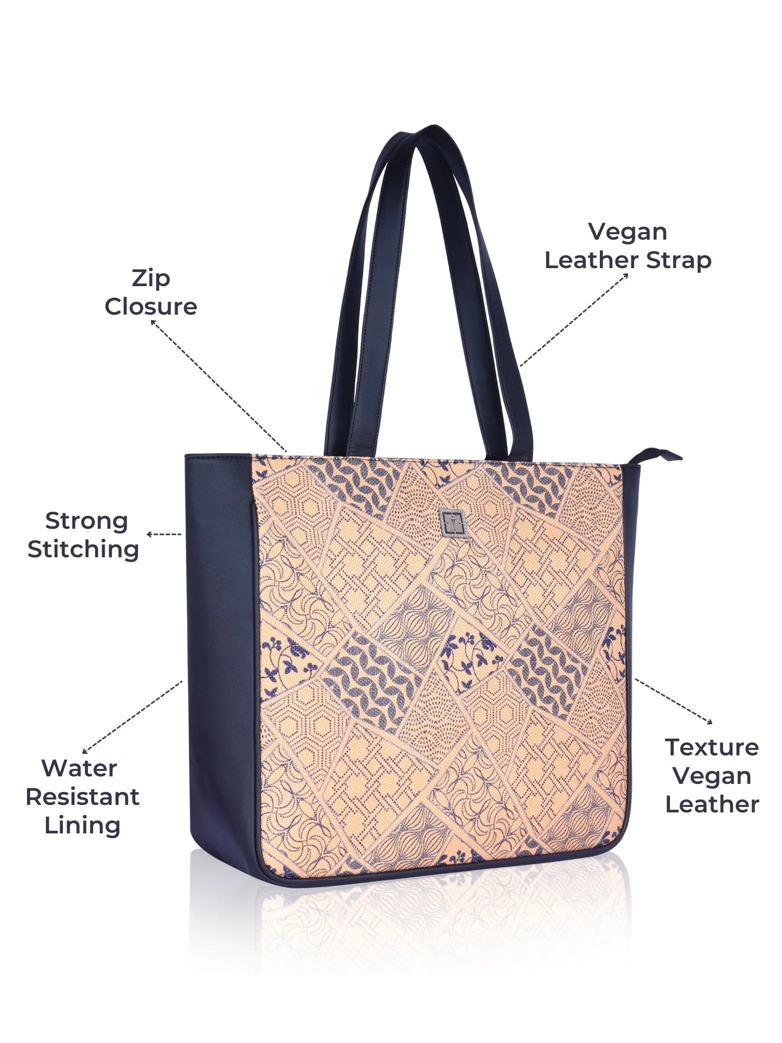 Texas Mirage Designer Big Tote Bag | Stylish & Functional Handcrafted Shoulder Bag for Mothers & Office Use | made from Jute