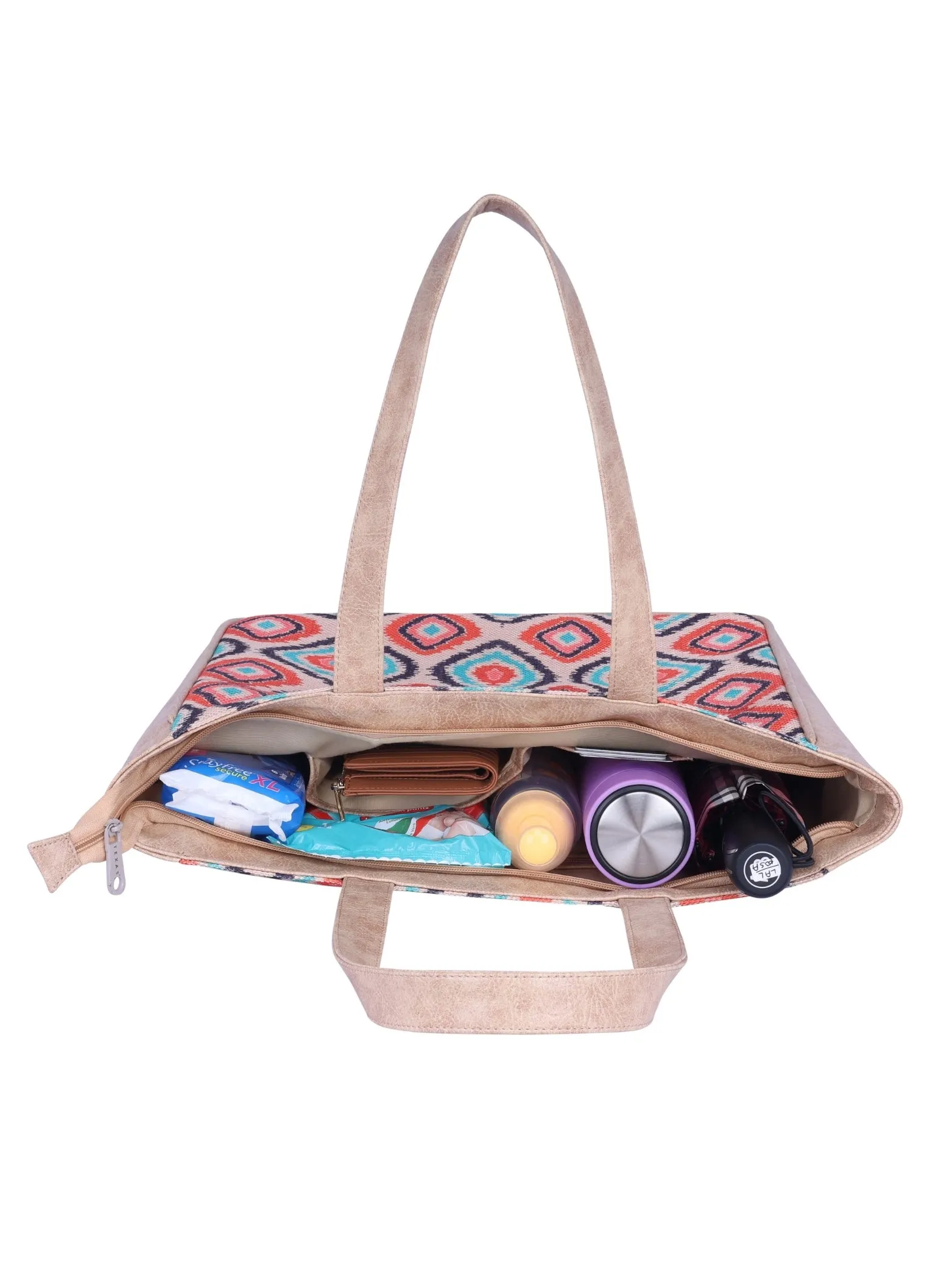 Texas Mirage Designer Big Tote Bag | Stylish & Functional Handcrafted Shoulder Bag for Mothers & Office Use | made from Jute