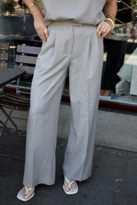 Textured pantalon - Beige/greyish