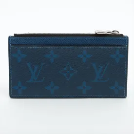 Trendy Inspired Louis Vuitton Taigarama Coin Card Holder Navy Blue