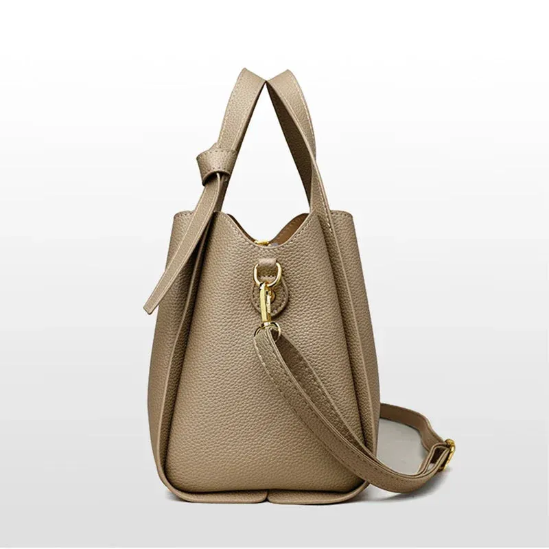 Utility Faux Leather Tote Bag Perfect for Work and Leisure