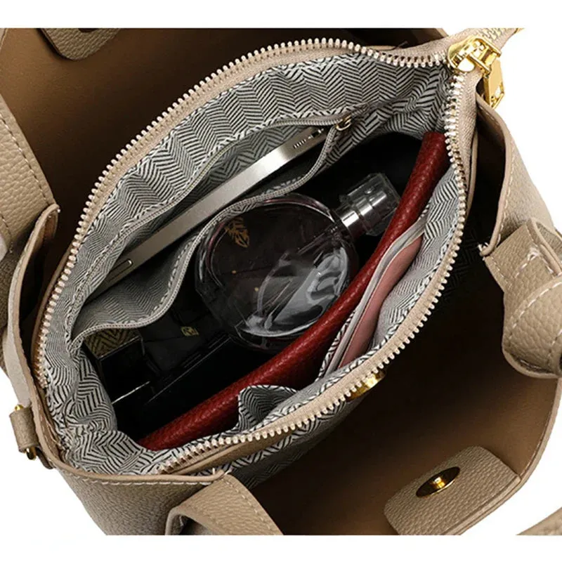 Utility Faux Leather Tote Bag Perfect for Work and Leisure