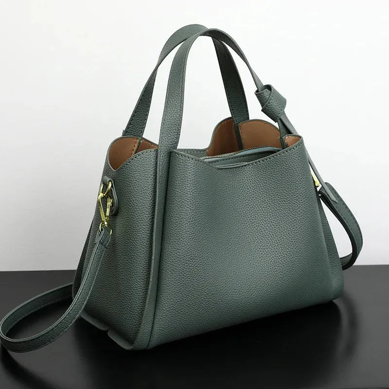 Utility Faux Leather Tote Bag Perfect for Work and Leisure