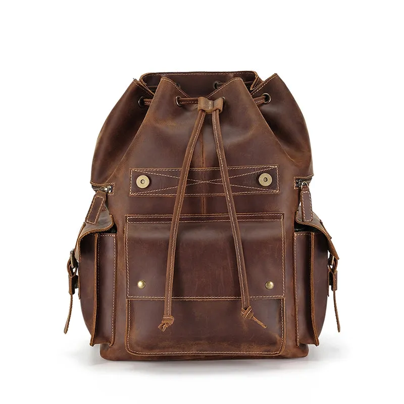 Vintage Explorer Leather Backpack