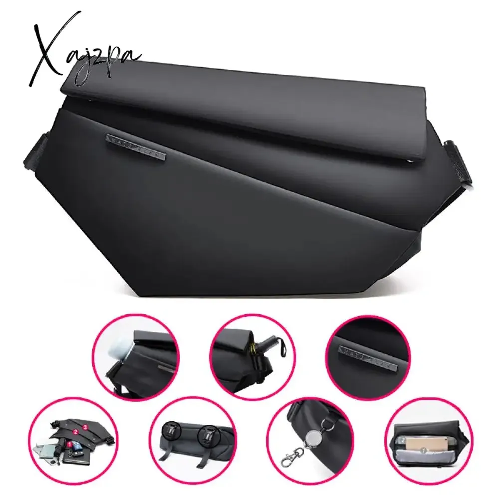 Xajzpa - Men's Crossbody Bag Commuter Fashion Hot Sale Oxford Waterproof Simple Black Multifunction Male's Shoulder Bag For Youth