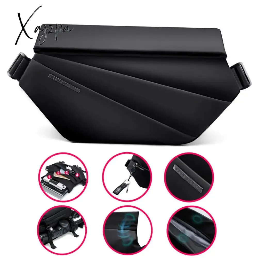 Xajzpa - Men's Crossbody Bag Commuter Fashion Hot Sale Oxford Waterproof Simple Black Multifunction Male's Shoulder Bag For Youth